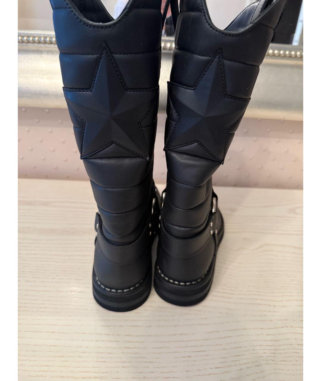 CHANEL Черные кожаные сапоги, фото 4