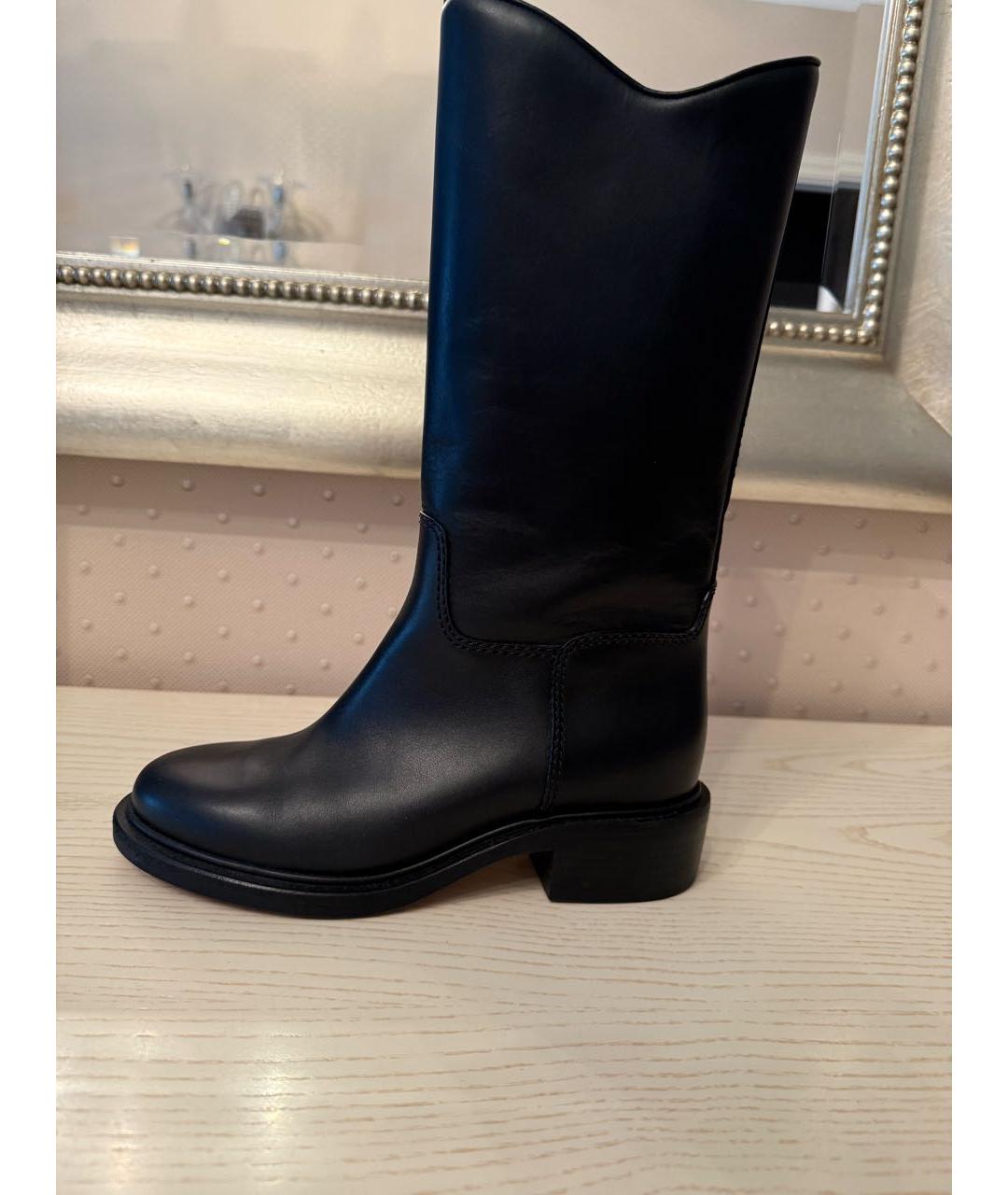 CHANEL Черные кожаные полусапоги, фото 7