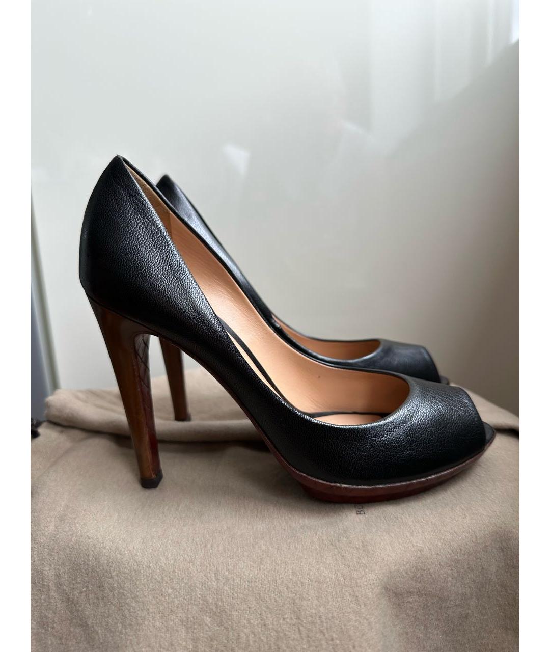 BOTTEGA VENETA Черные кожаные туфли, фото 9