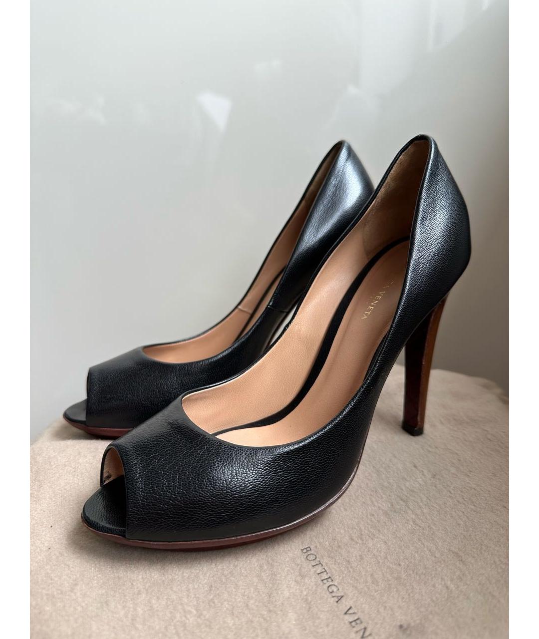 BOTTEGA VENETA Черные кожаные туфли, фото 5
