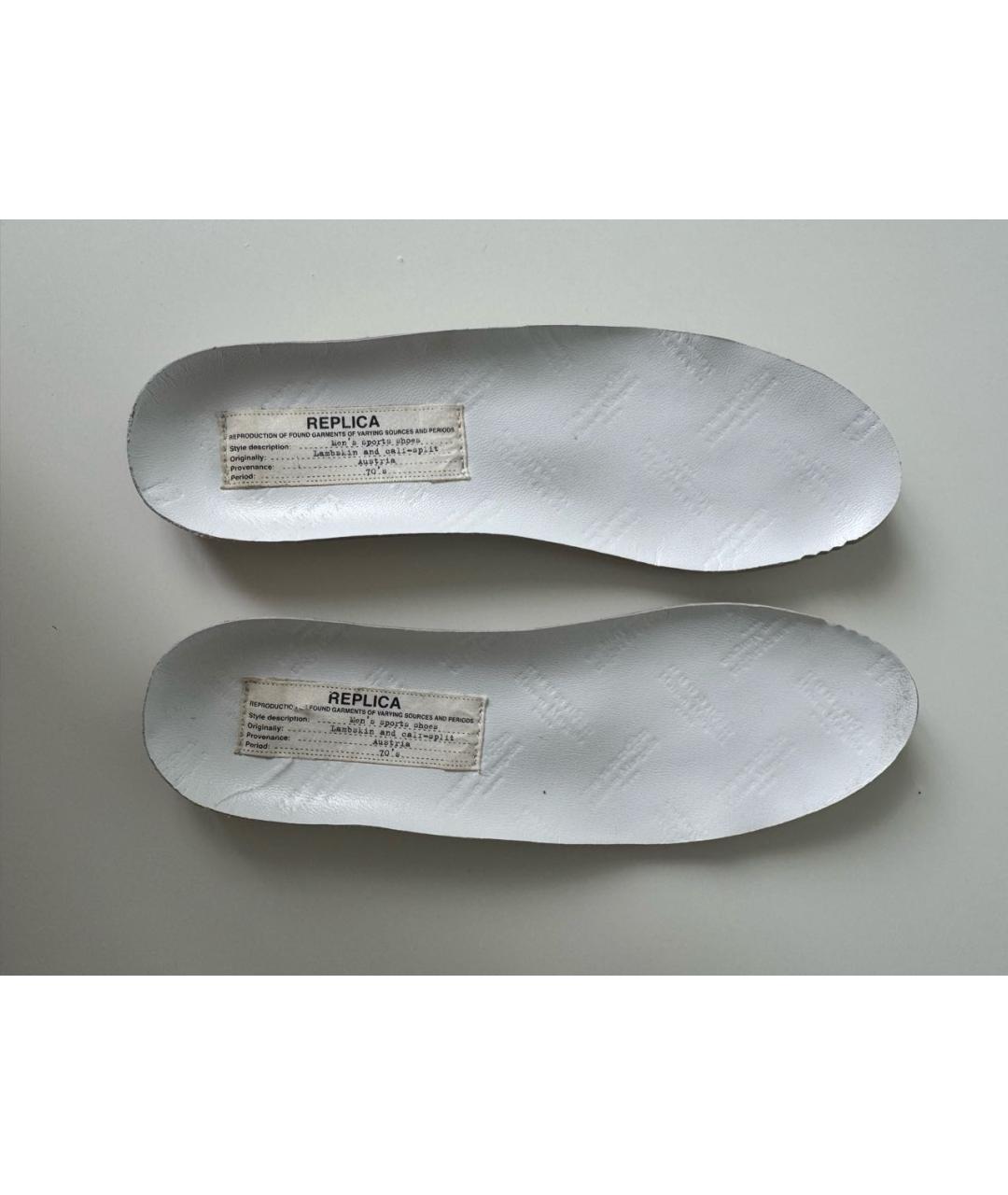 MAISON MARGIELA Белые кожаные кеды, фото 6