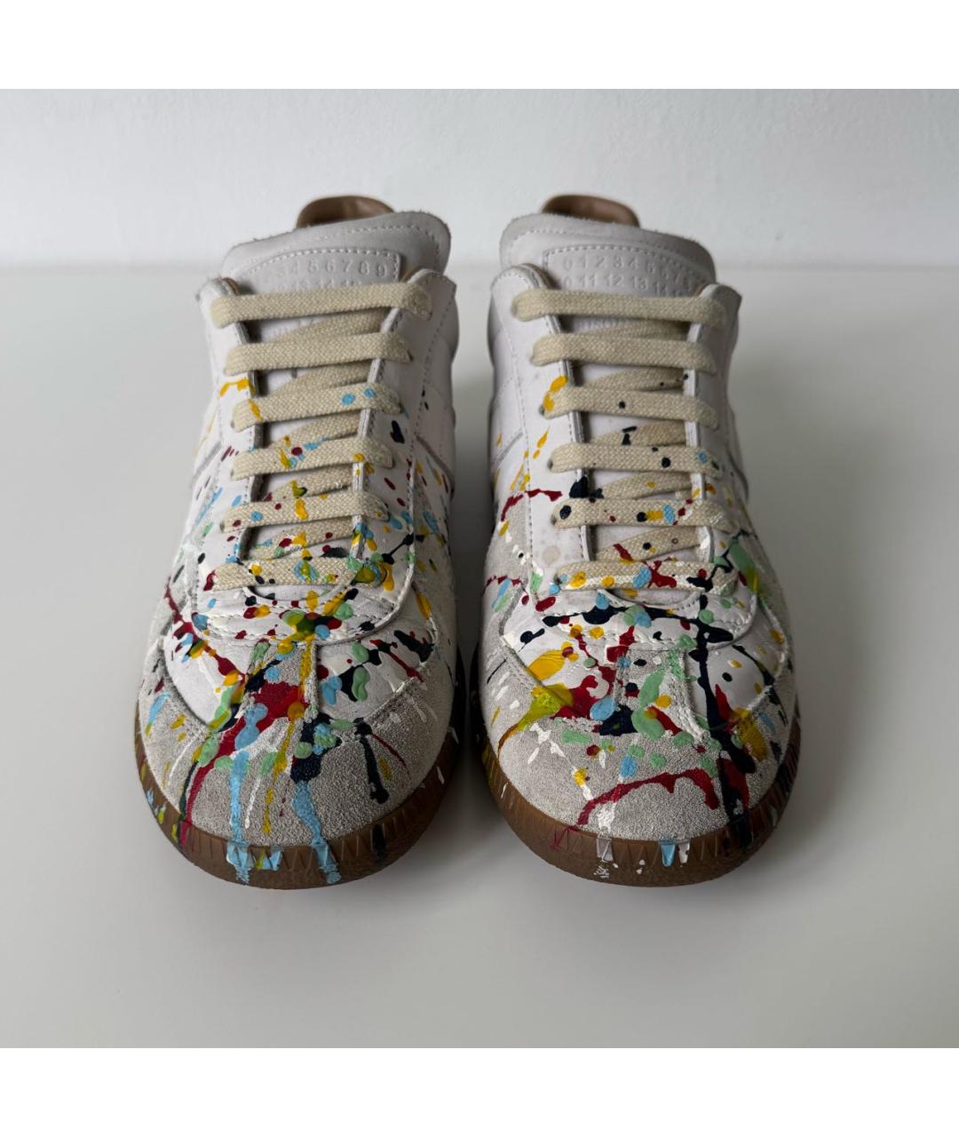 MAISON MARGIELA Белые кожаные кеды, фото 2