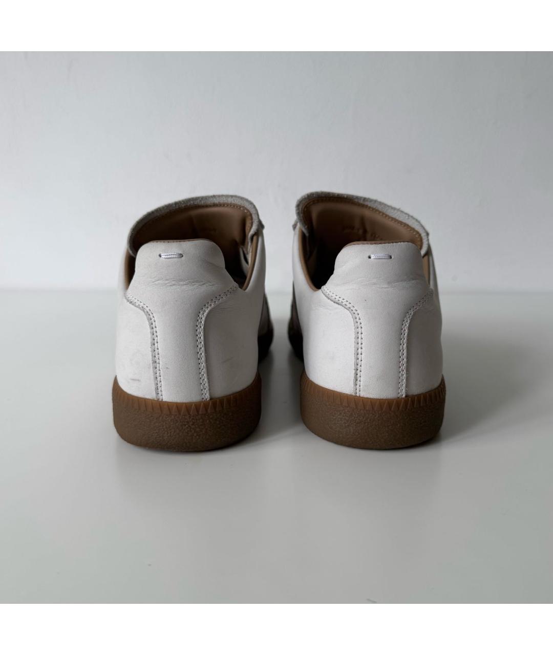 MAISON MARGIELA Белые кожаные кеды, фото 4