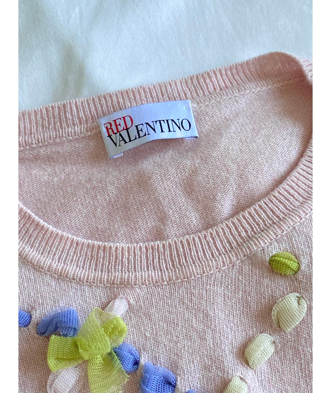 RED VALENTINO Розовый шерстяной джемпер / свитер, фото 5