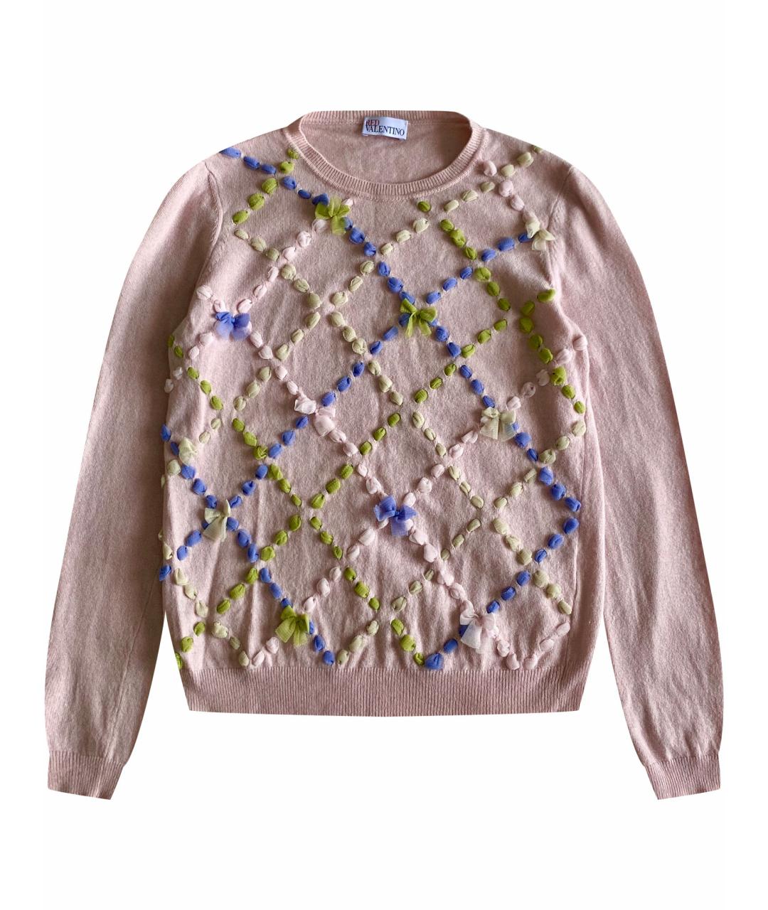 RED VALENTINO Розовый шерстяной джемпер / свитер, фото 1