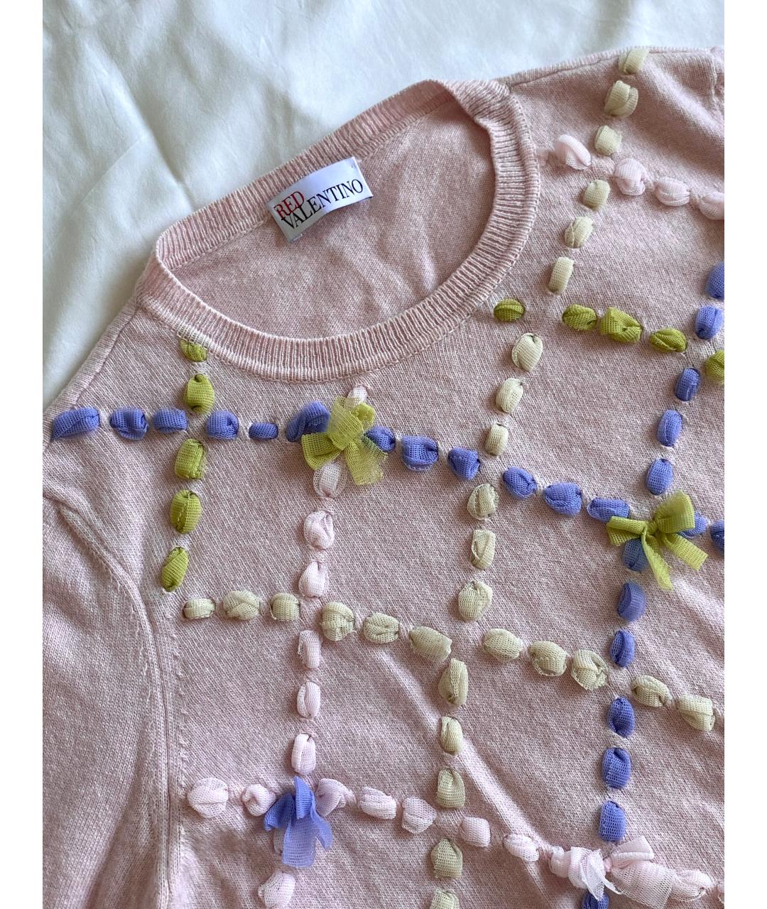 RED VALENTINO Розовый шерстяной джемпер / свитер, фото 3