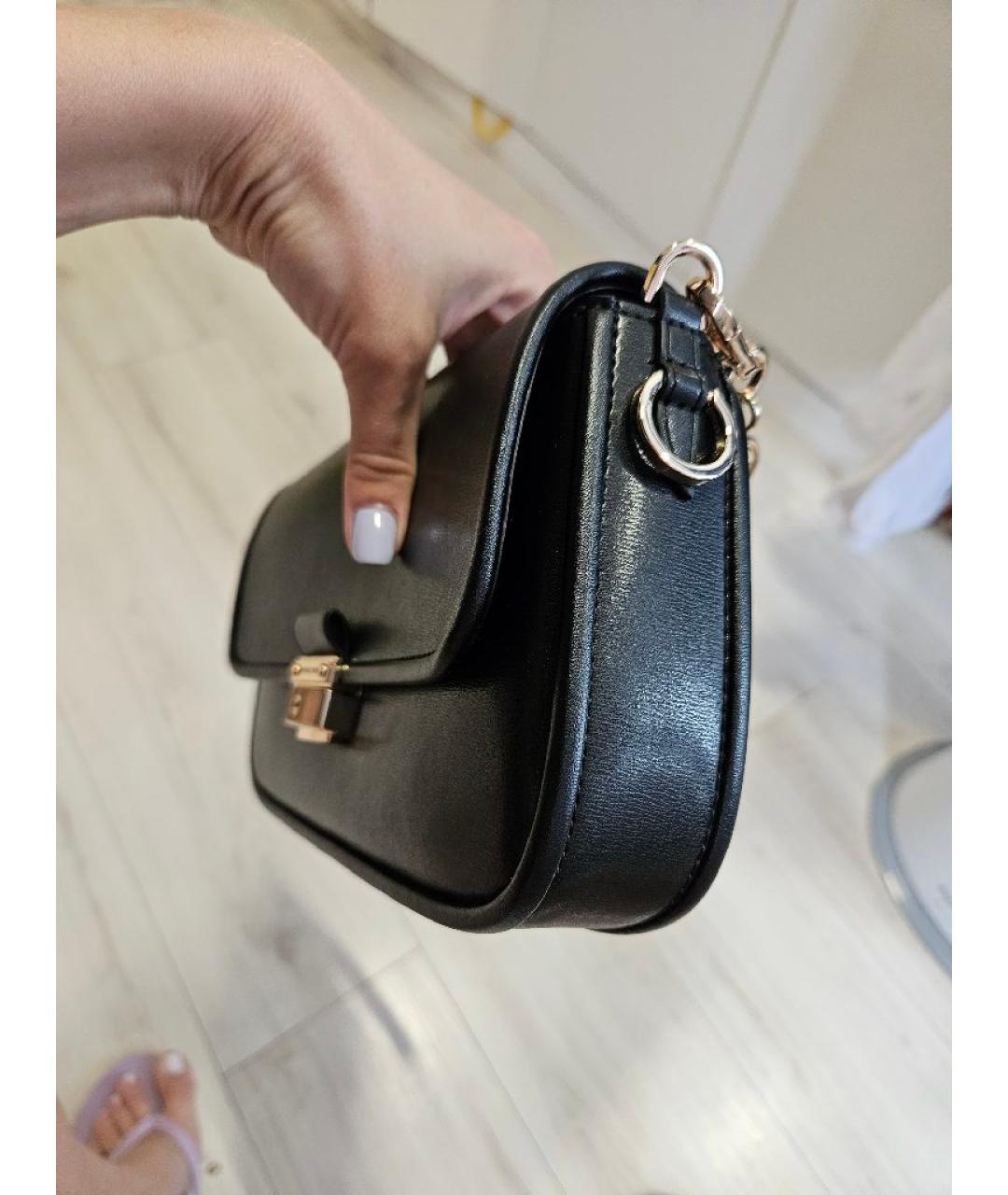 MICHAEL KORS Черная кожаная сумка через плечо, фото 3