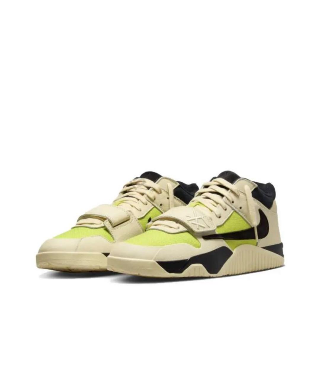 CACTUS JACK BY TRAVIS SCOTT Зеленые кожаные высокие кроссовки / кеды, фото 2
