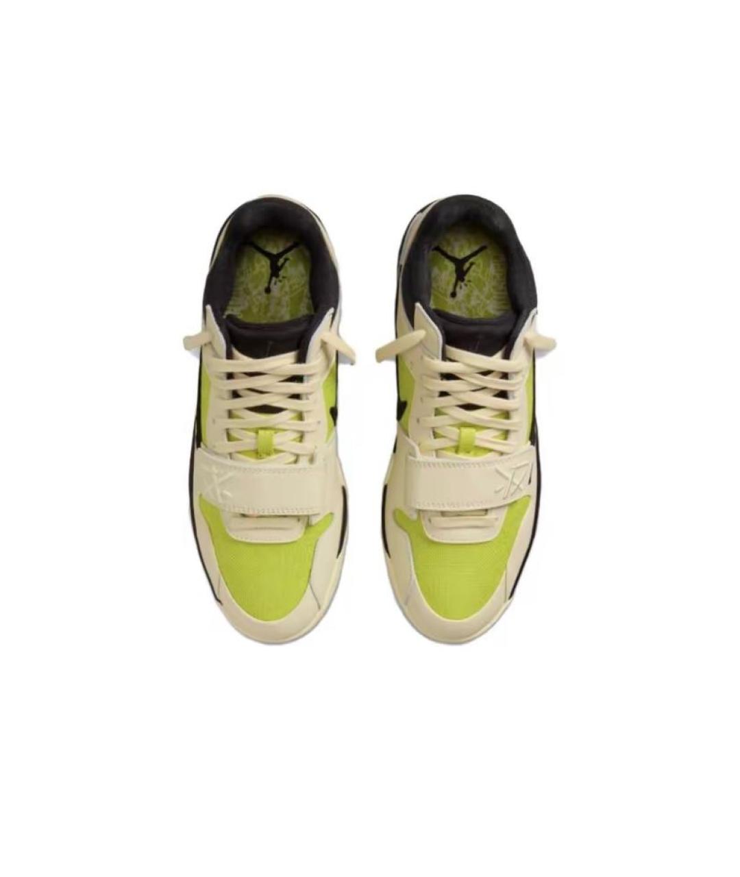 CACTUS JACK BY TRAVIS SCOTT Зеленые кожаные высокие кроссовки / кеды, фото 3