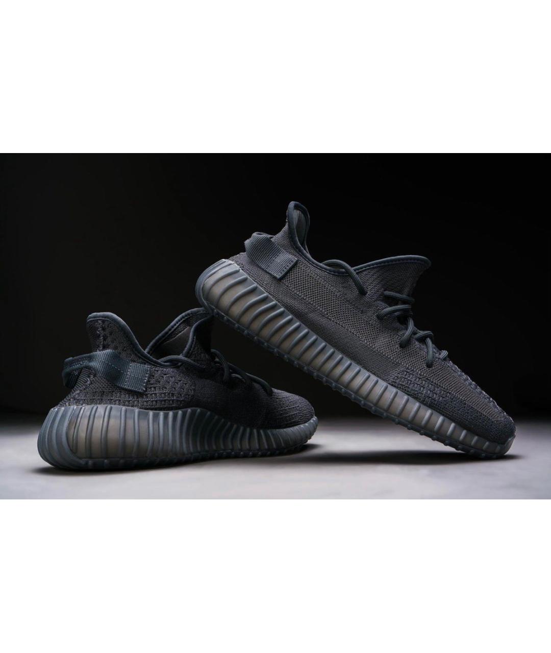 ADIDAS YEEZY Черные синтетические низкие кроссовки / кеды, фото 5