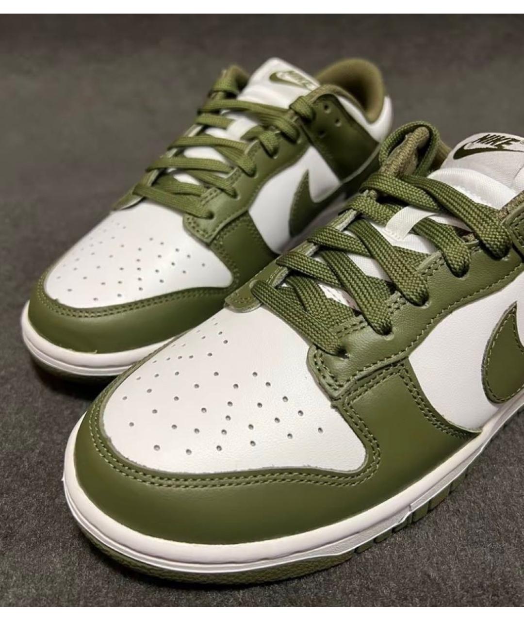 NIKE Зеленые кожаные кроссовки, фото 6
