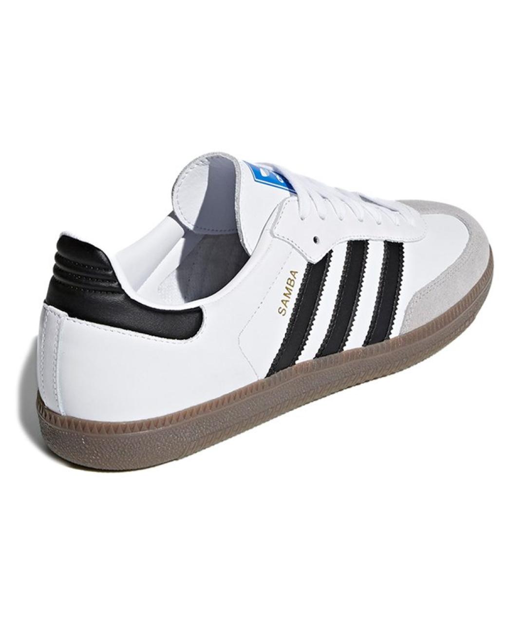 ADIDAS Белые кожаные низкие кроссовки / кеды, фото 4