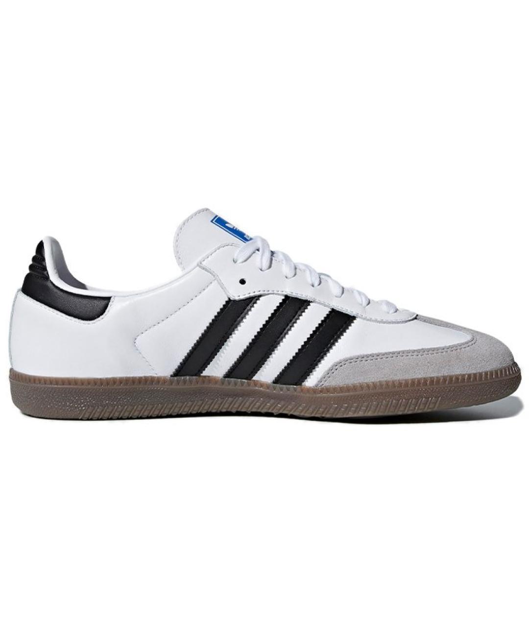 ADIDAS Белые кожаные низкие кроссовки / кеды, фото 1