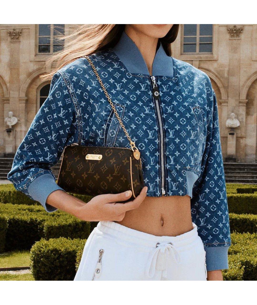 LOUIS VUITTON Коричневая кожаная сумка с короткими ручками, фото 3