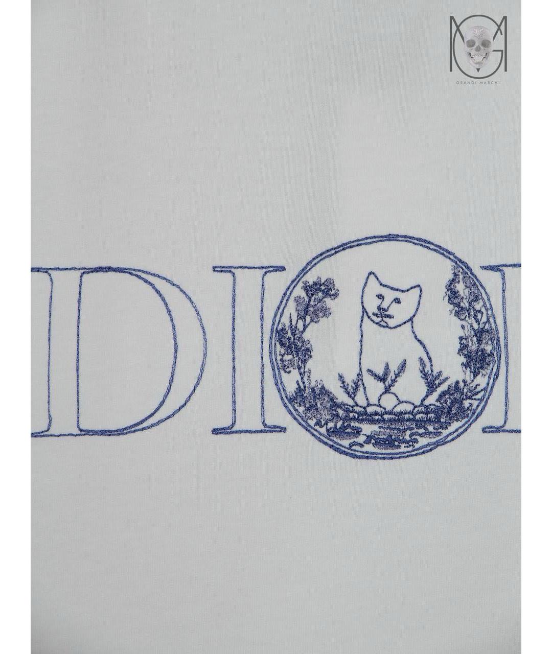 CHRISTIAN DIOR Белая хлопковая футболка, фото 4