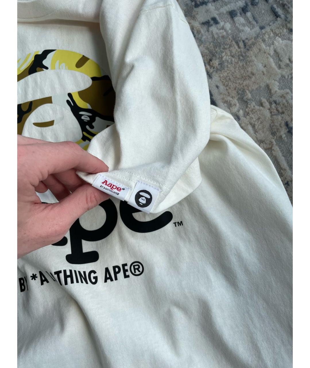 A BATHING APE Белая хлопковая майка, фото 5