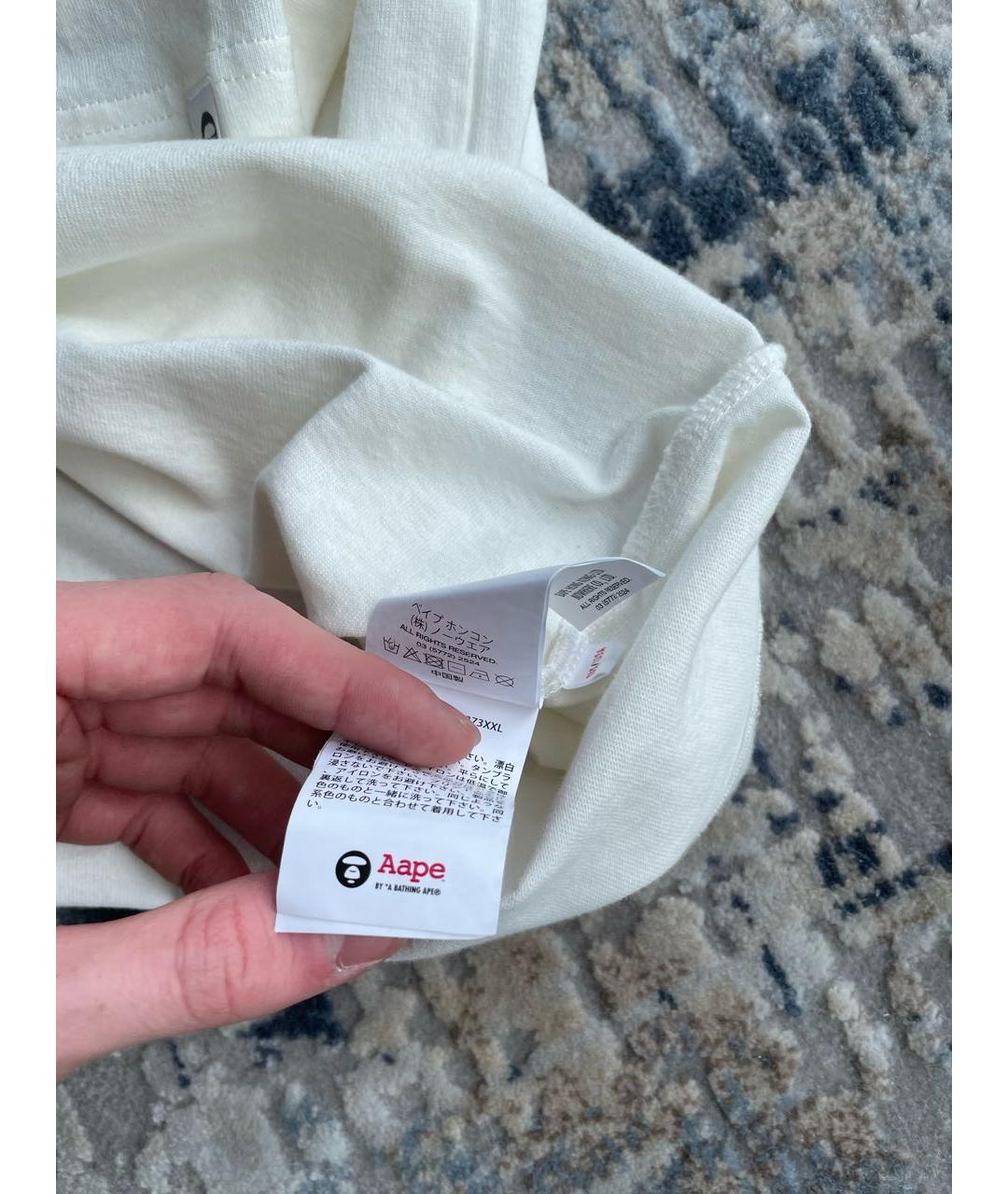 A BATHING APE Белая хлопковая майка, фото 7
