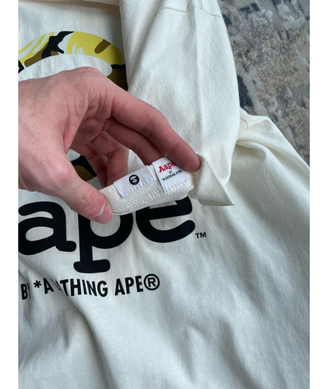 A BATHING APE Белая хлопковая майка, фото 6