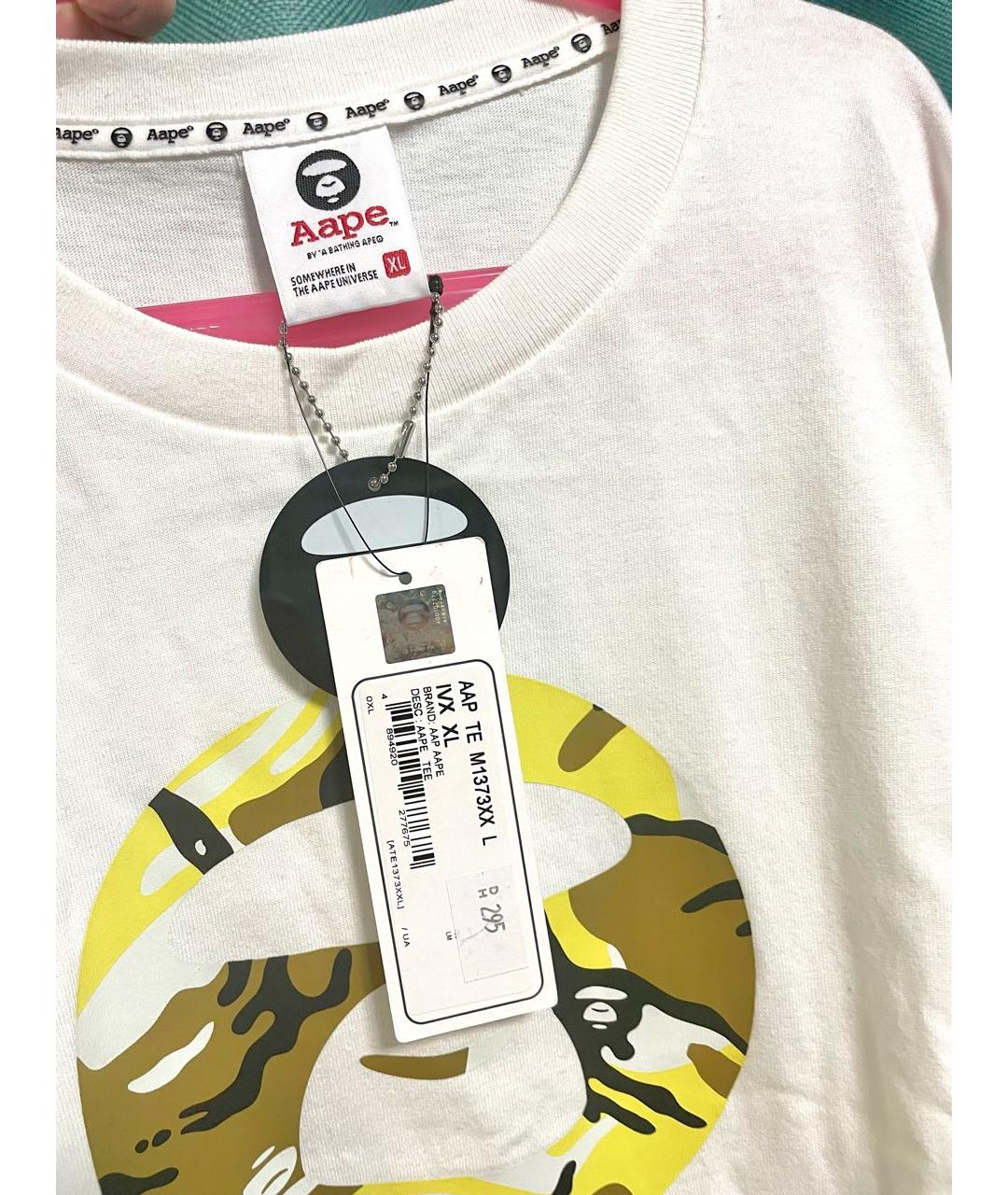 A BATHING APE Белая хлопковая майка, фото 4