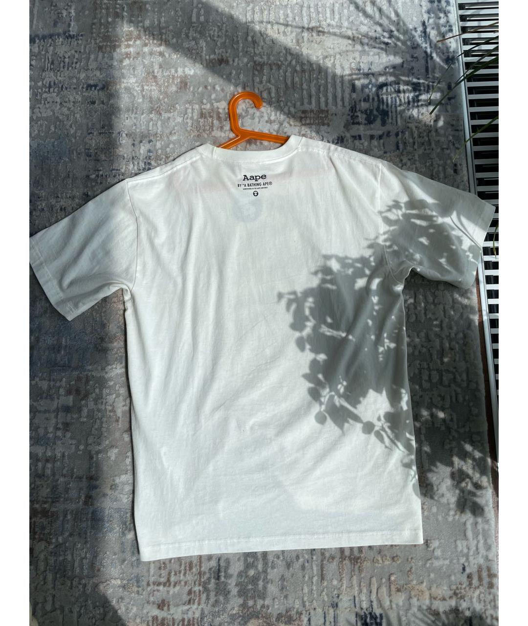A BATHING APE Белая хлопковая майка, фото 3