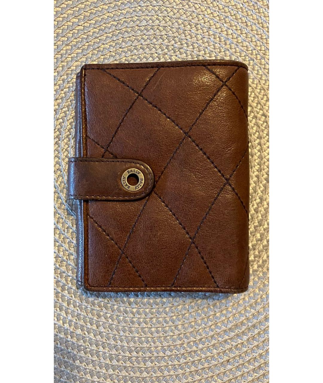 BALLY Коричневый кожаный кошелек, фото 4