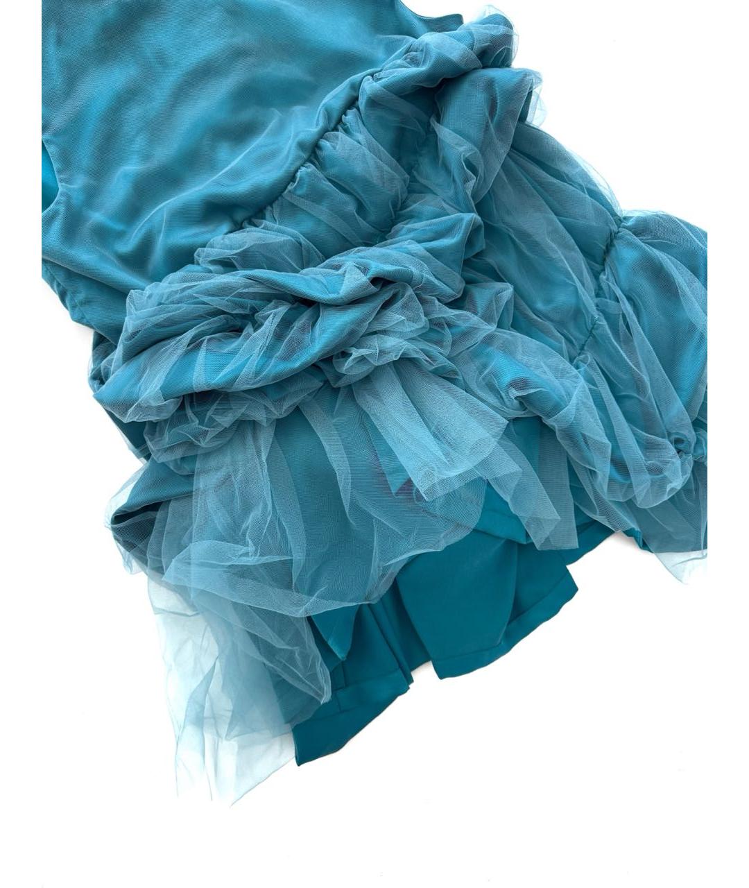 COMME DES GARÇONS Синее атласное платье, фото 2