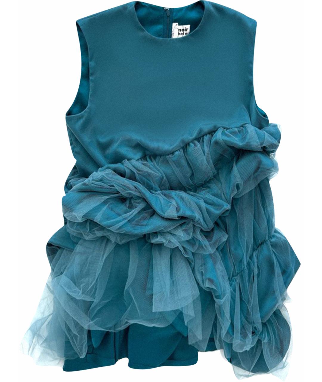 COMME DES GARÇONS Синее атласное платье, фото 1