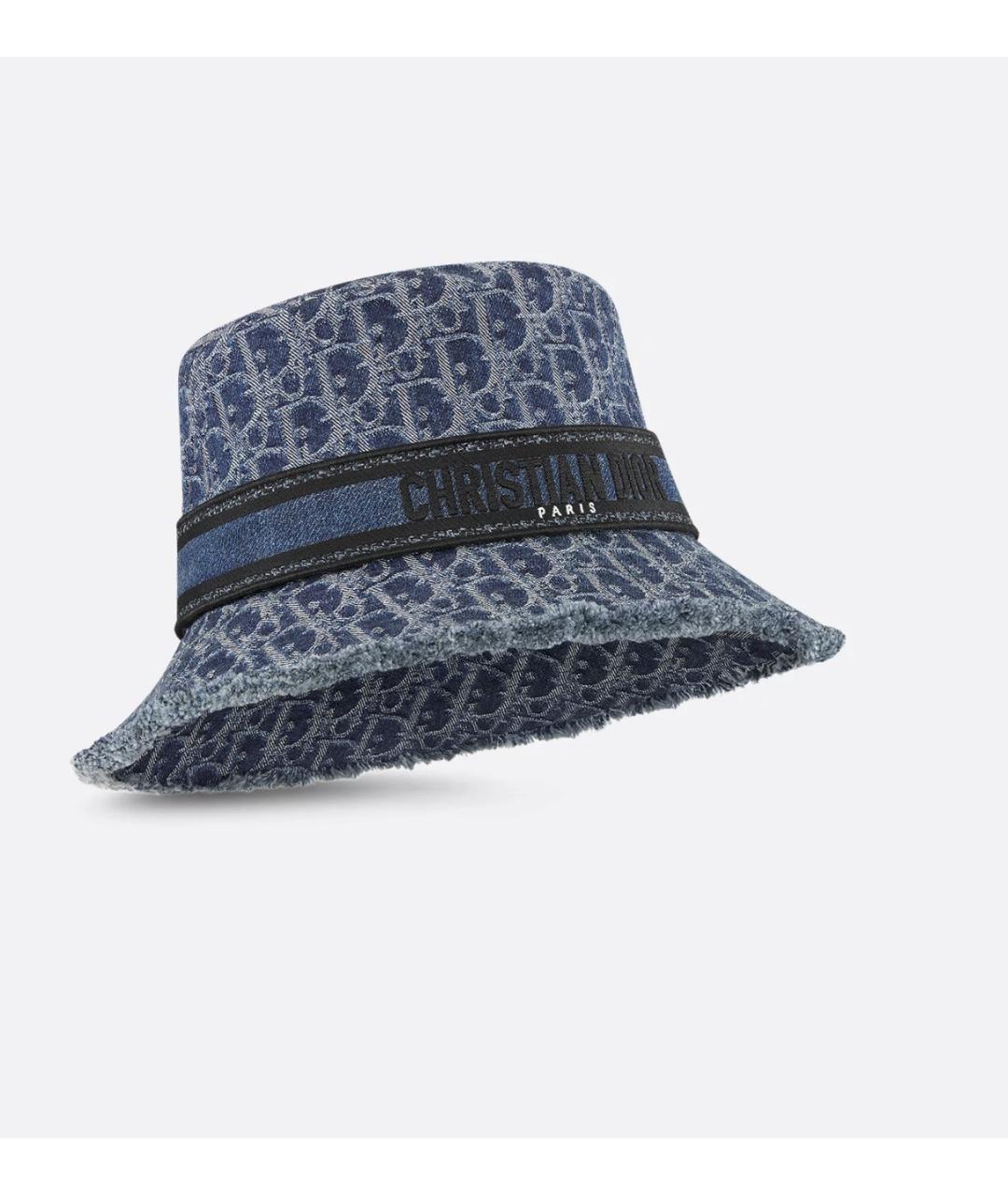 CHRISTIAN DIOR Синяя хлопковая панама, фото 3