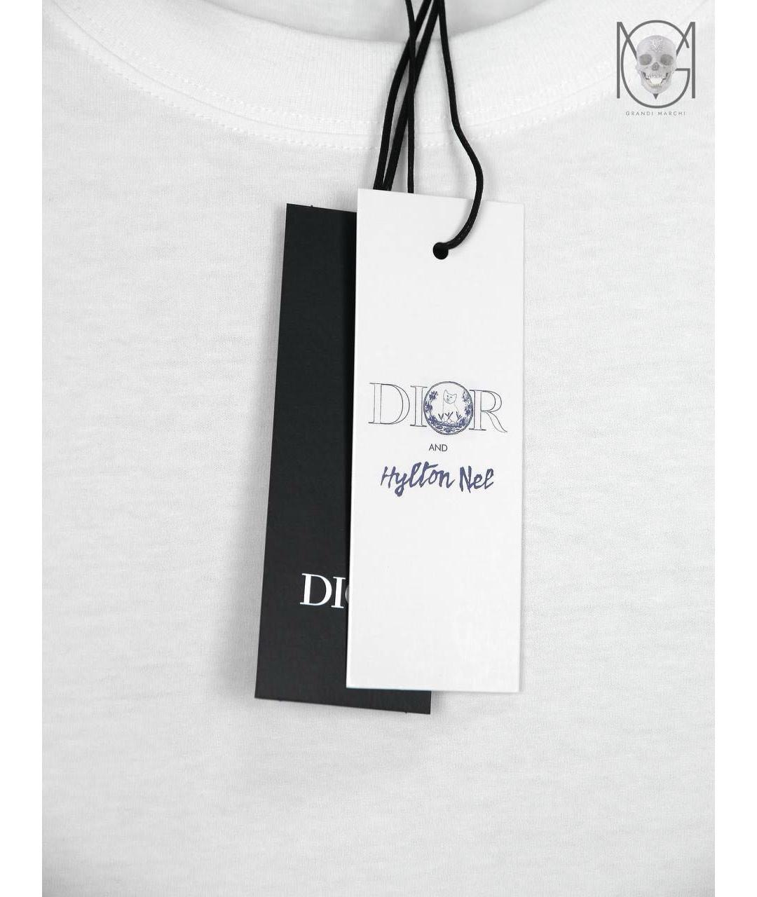 CHRISTIAN DIOR Белая хлопковая футболка, фото 3