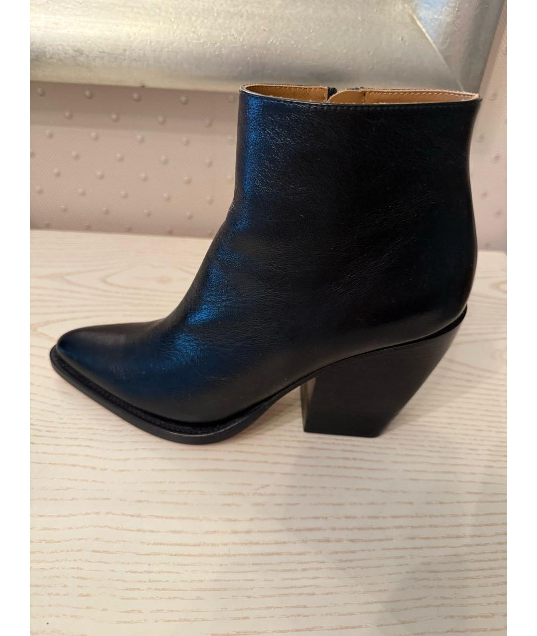 CHLOE Черные кожаные ботинки, фото 8