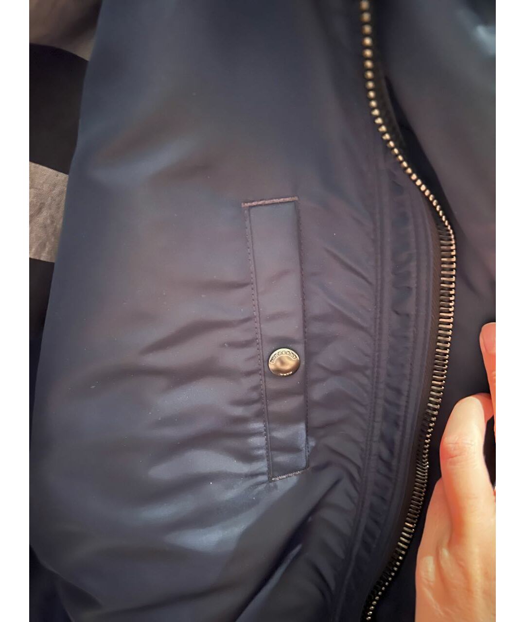 BURBERRY Темно-синяя полиэстеровая куртка, фото 6