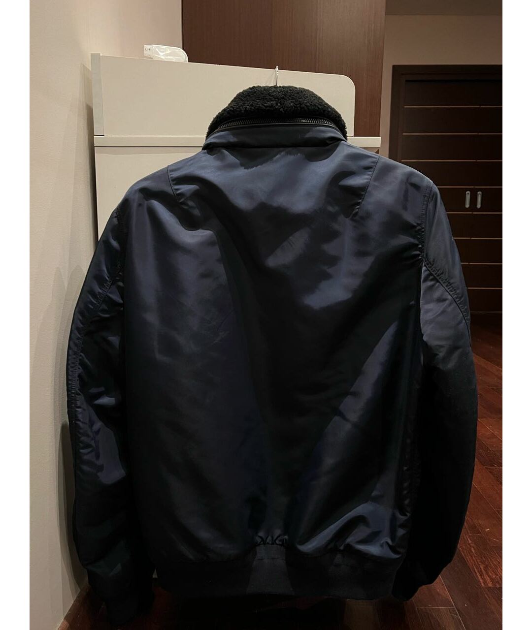 BURBERRY Темно-синяя полиэстеровая куртка, фото 2