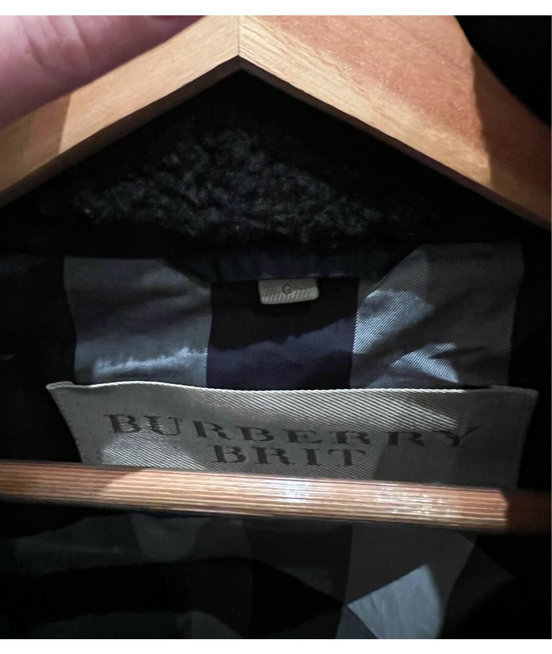 BURBERRY Темно-синяя полиэстеровая куртка, фото 3