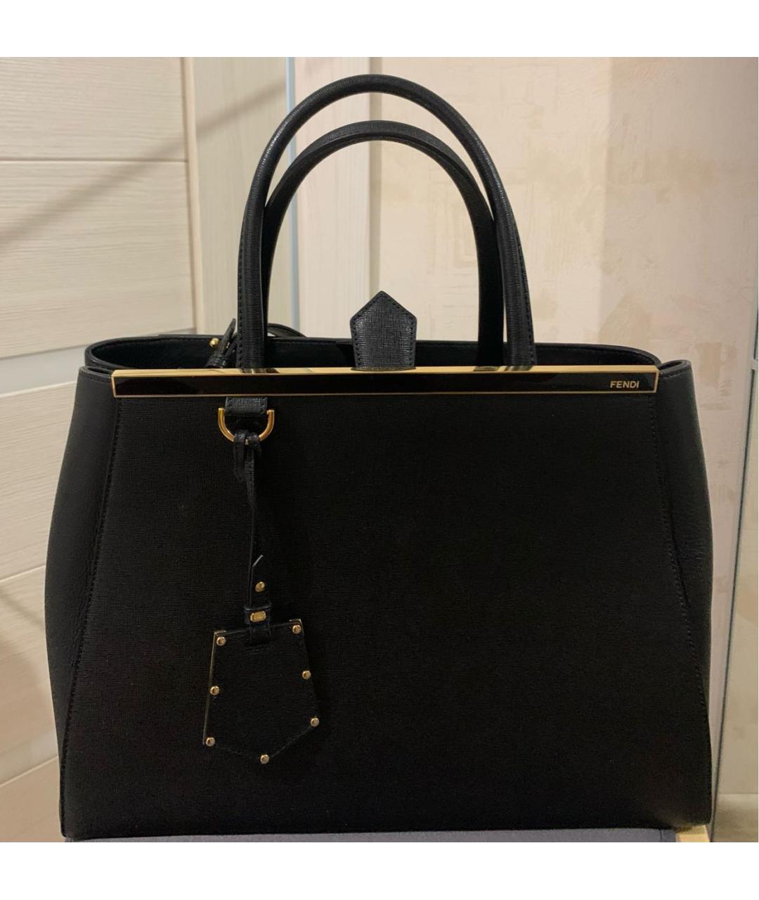 FENDI Черная кожаная сумка через плечо, фото 8