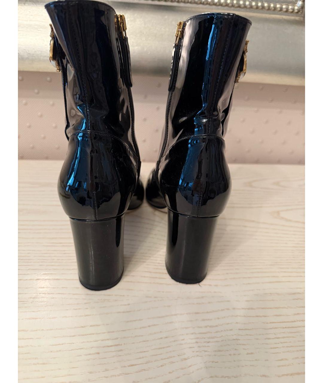 GUCCI Черные ботильоны из лакированной кожи, фото 5