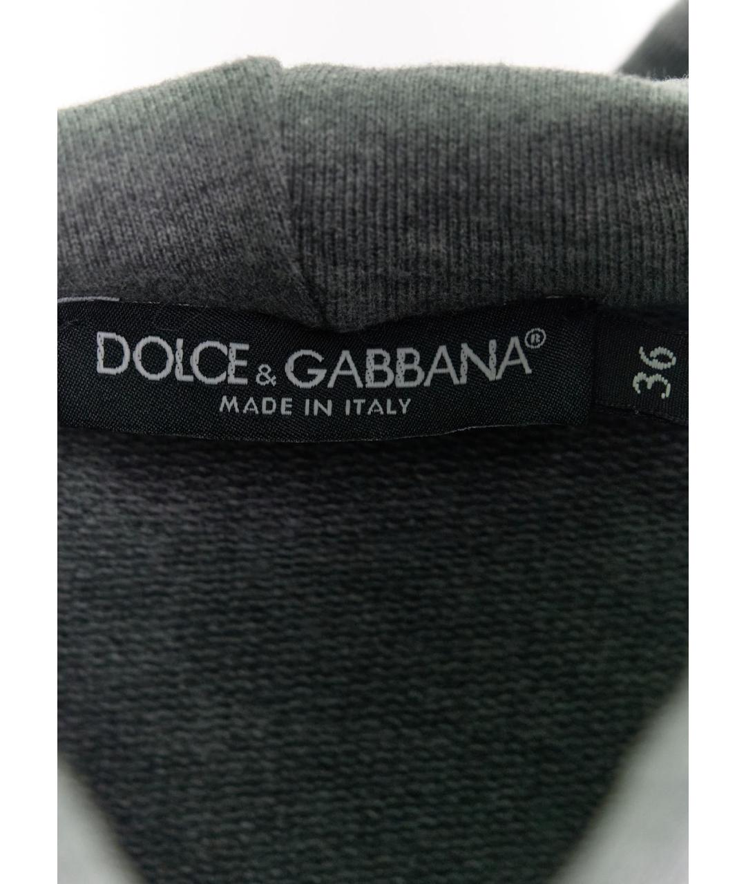 DOLCE&GABBANA Серый хлопковый спортивные костюмы, фото 4