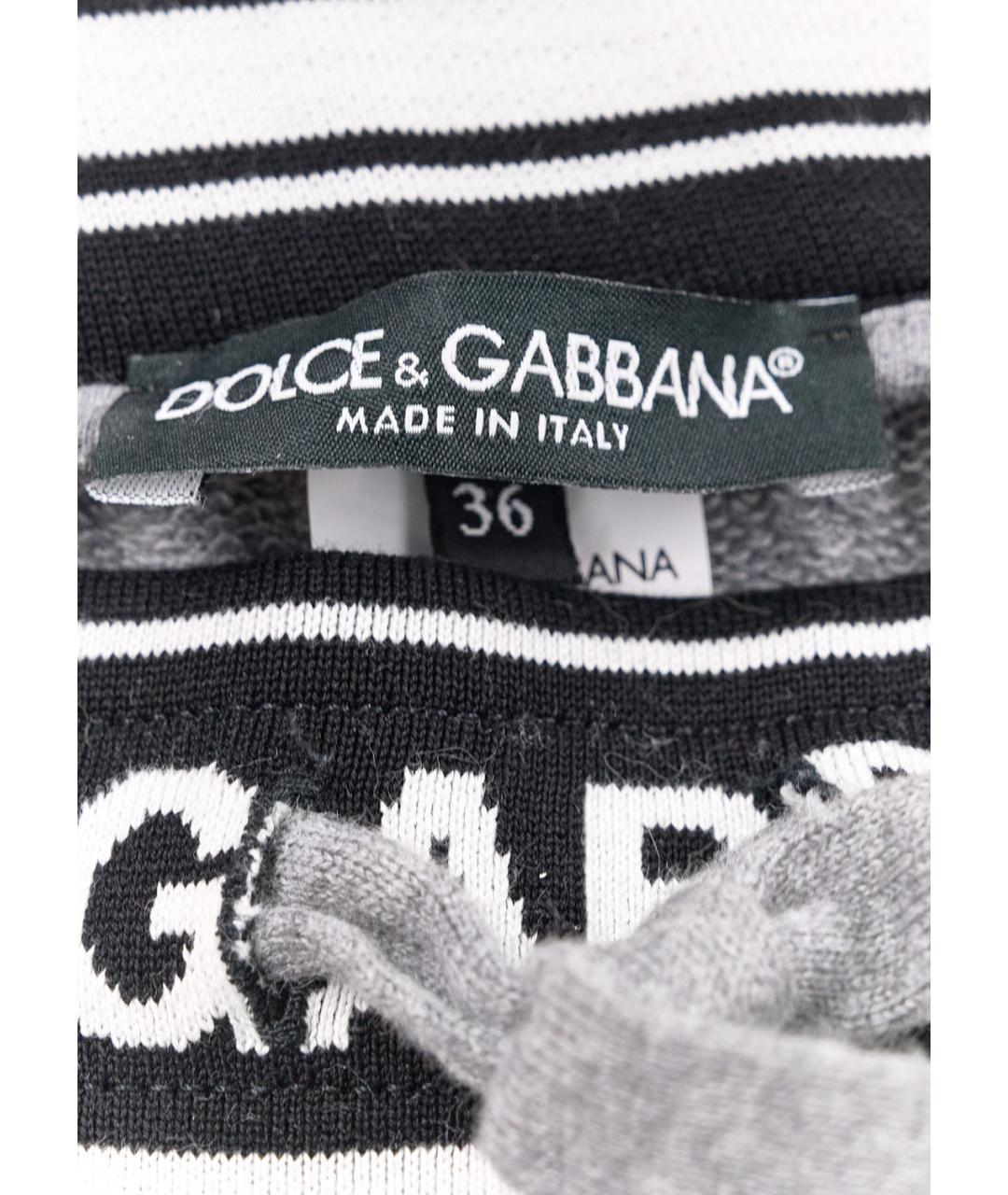 DOLCE&GABBANA Серый хлопковый спортивные костюмы, фото 7