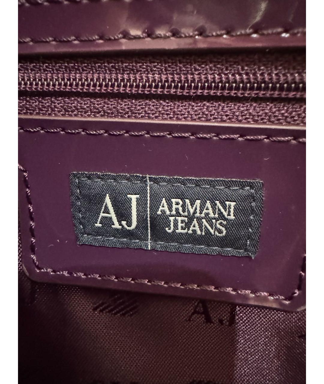 ARMANI JEANS Фиолетовая сумка тоут, фото 5