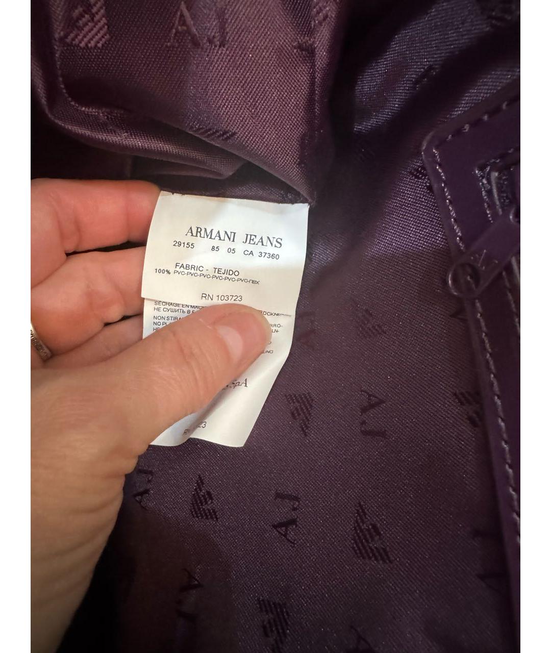 ARMANI JEANS Фиолетовая сумка тоут, фото 6