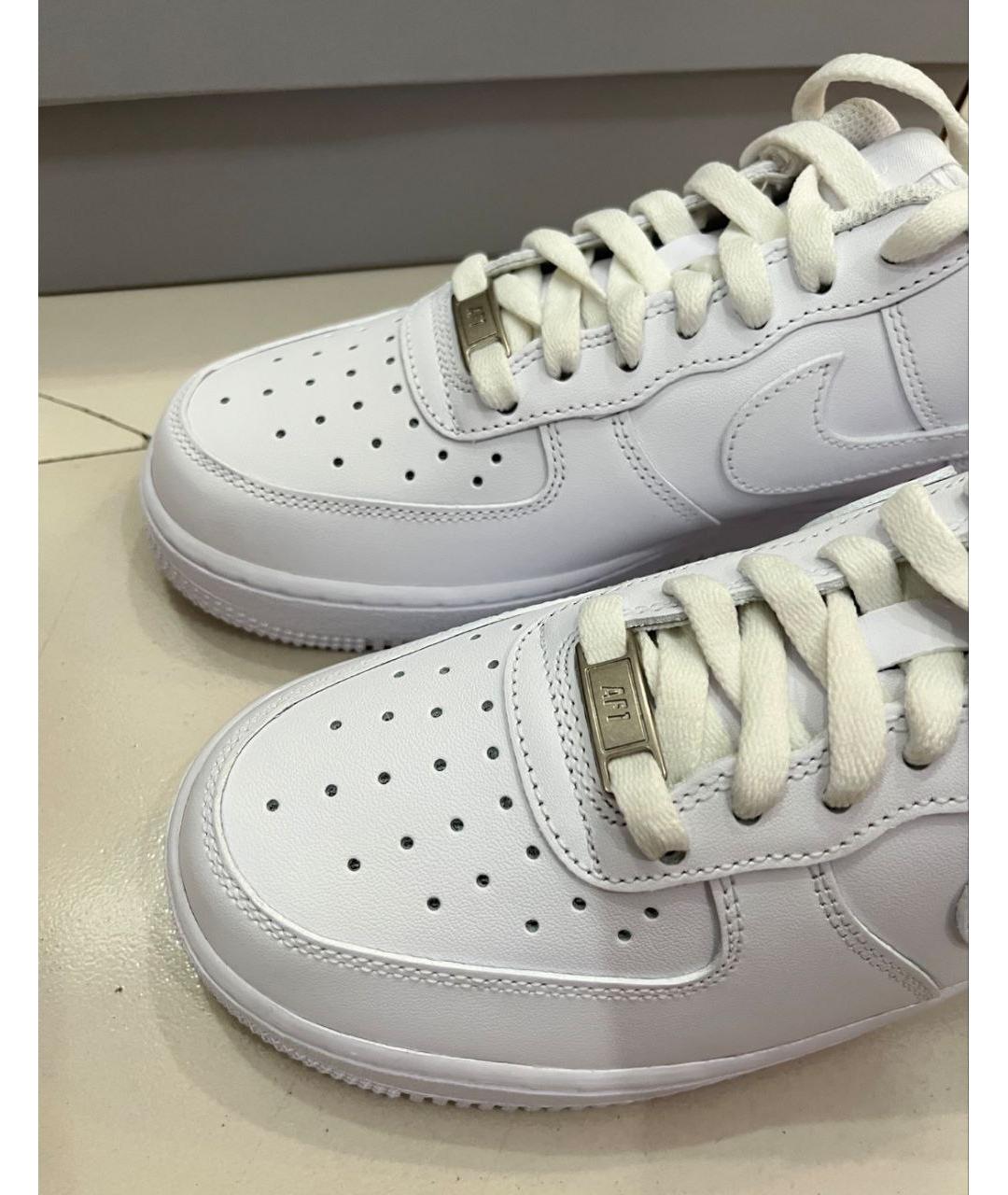 NIKE Белые кожаные низкие кроссовки / кеды, фото 3