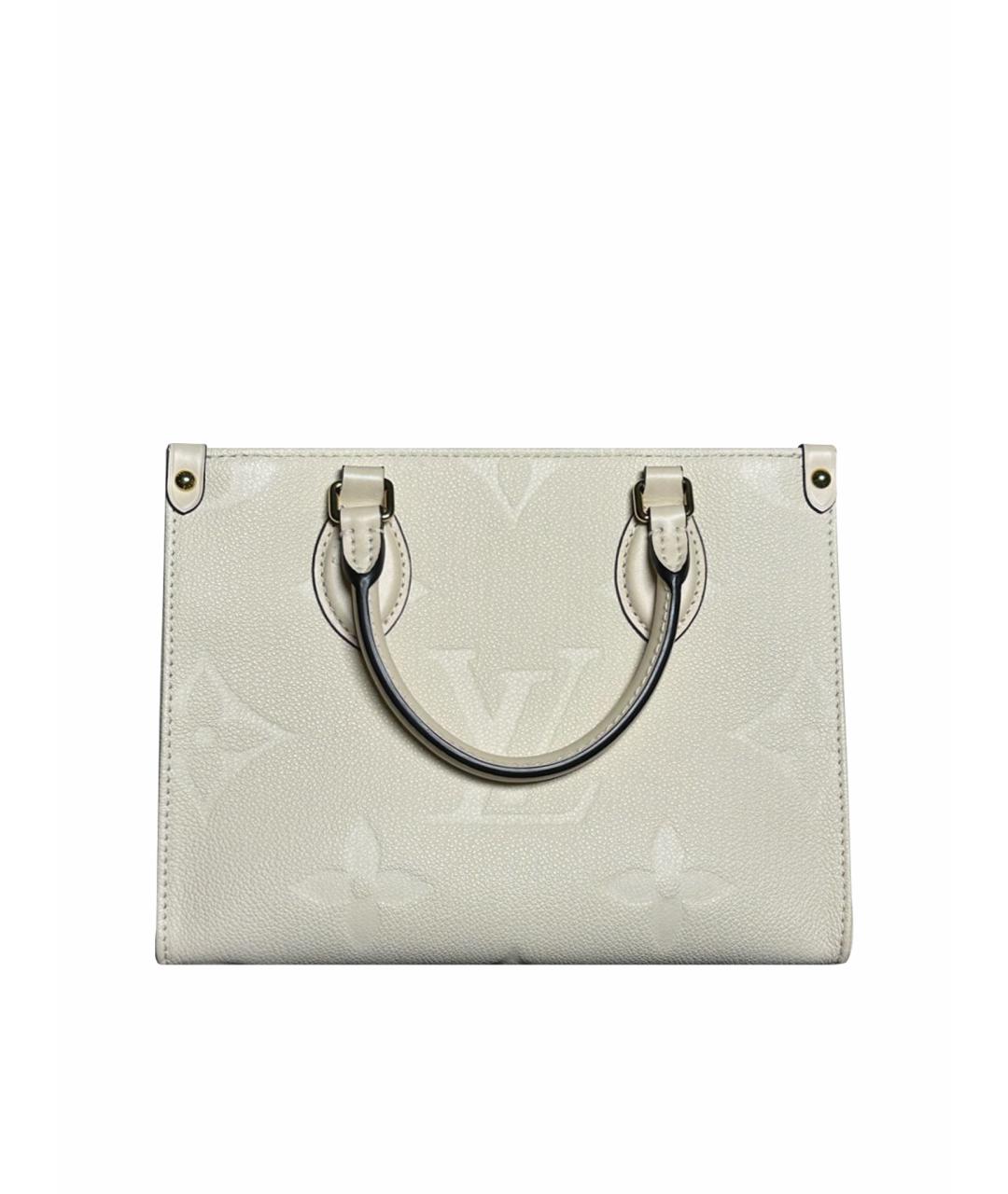 LOUIS VUITTON Белая кожаная сумка тоут, фото 1