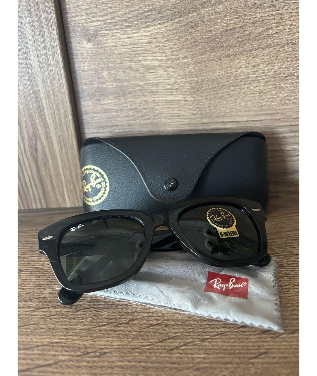 RAY BAN Черные солнцезащитные очки, фото 3