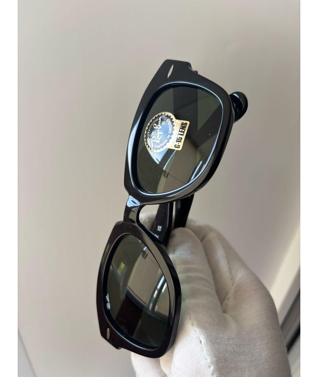 RAY BAN Черные солнцезащитные очки, фото 5