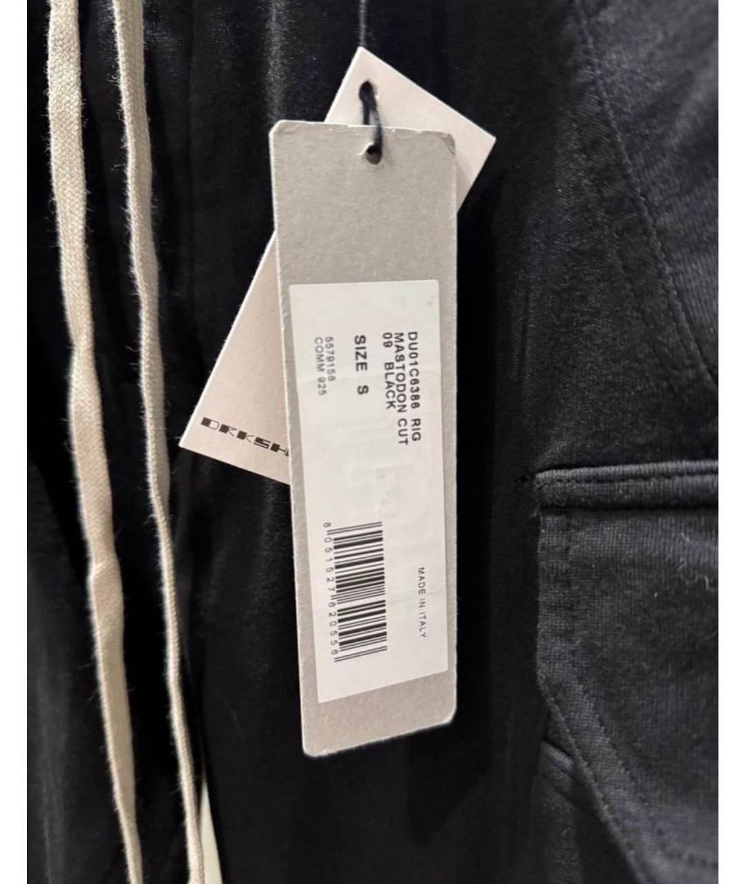 RICK OWENS Черные повседневные брюки, фото 4