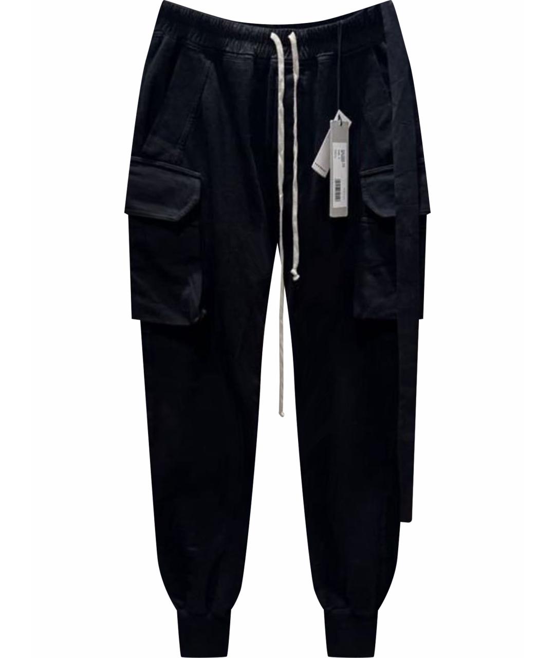 RICK OWENS Черные повседневные брюки, фото 1