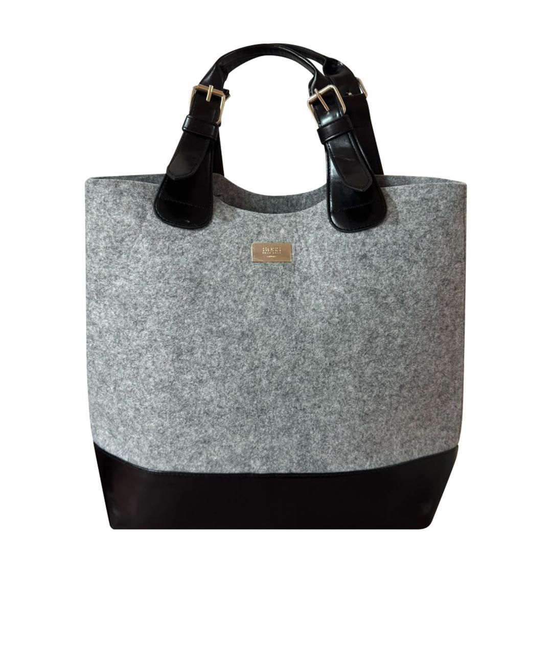 HUGO BOSS Серая синтетическая сумка тоут, фото 1