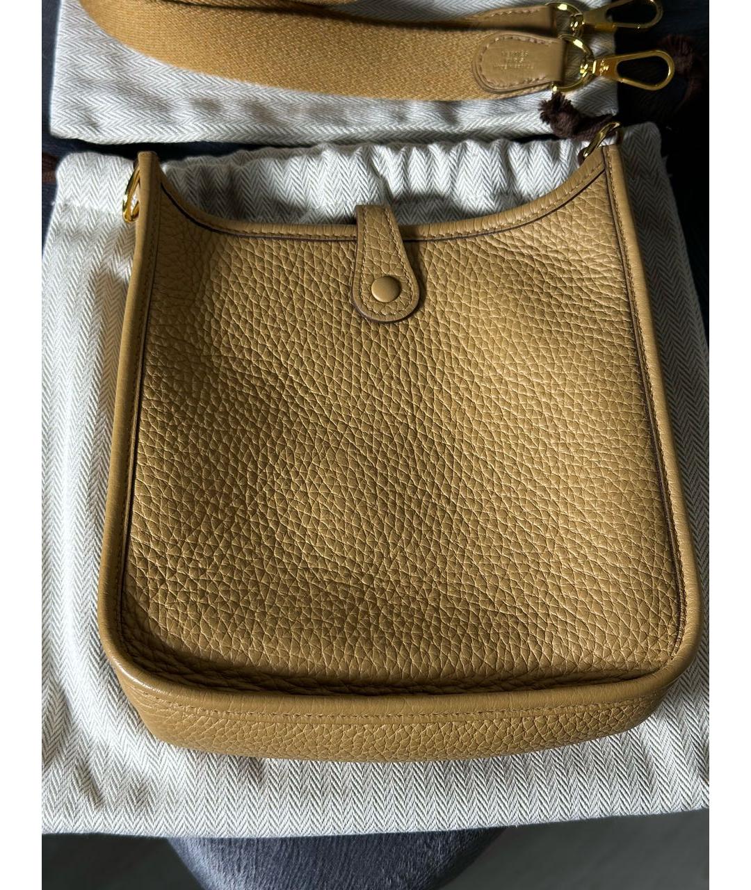 HERMES Коричневая кожаная сумка через плечо, фото 3