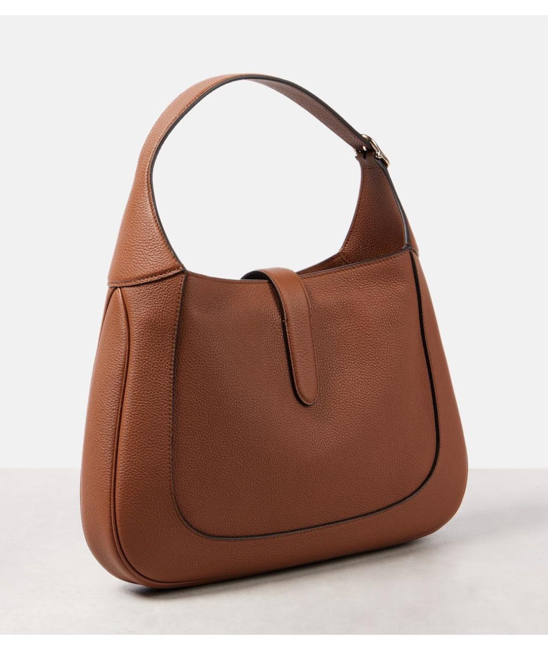 GUCCI Коричневая кожаная сумка с короткими ручками, фото 3