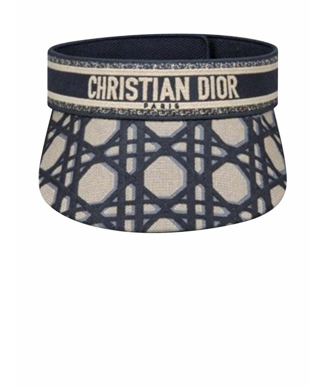 CHRISTIAN DIOR Синяя хлопковая кепка, фото 1
