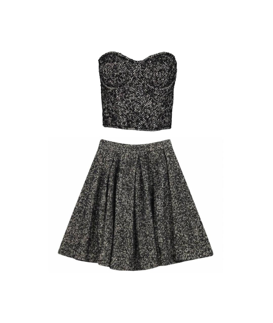 DOLCE&GABBANA Серый шерстяной костюм с юбками, фото 9